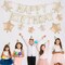 Happy Birthday Balloon Banner – 16” Cream Foil Letter Balloons with 8 Cream, Caramel & Brown Star Balloons for Women, Men, Boys & Girls Party Decorations (Cream)